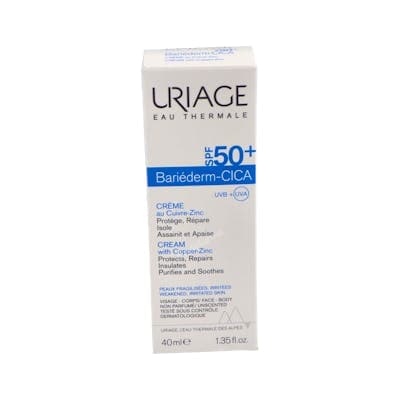 Bariederm Cica Crema SPF50+ 1 Envase 40 ML