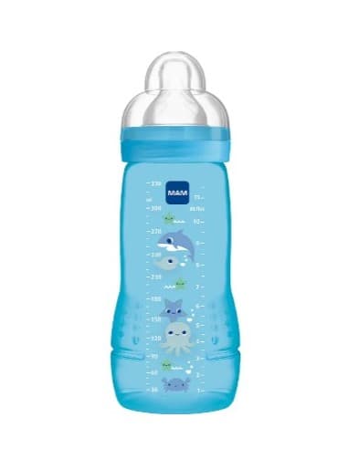 Bottle Biberon Mam Easy Active 1 Unidad 330 ML Color Azul