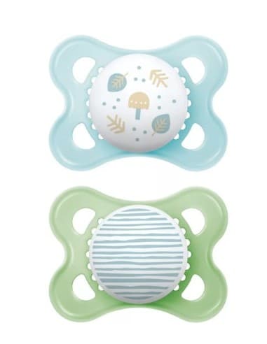 Chupete Silicona Fisiologico Mam Original 0 - 6 Meses 2 Unidades Color Azul