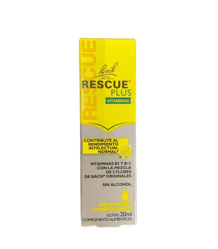 Bach Rescue Plus Gotas 1 Envase 20 ML Sabor Limon y Flores de Sauco