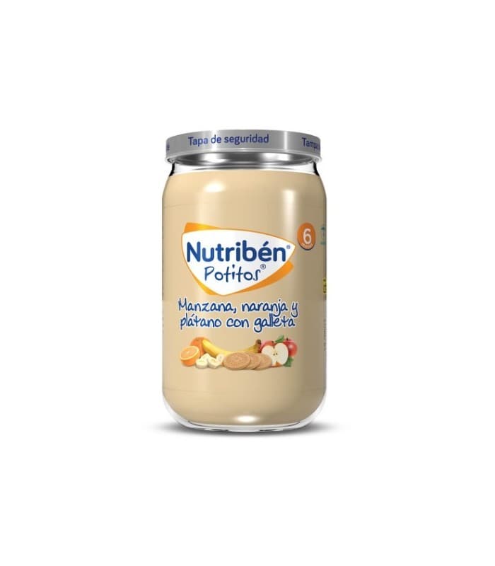 Nutriben Manzana Naranja Platano y Galleta 1 Potito 235 G