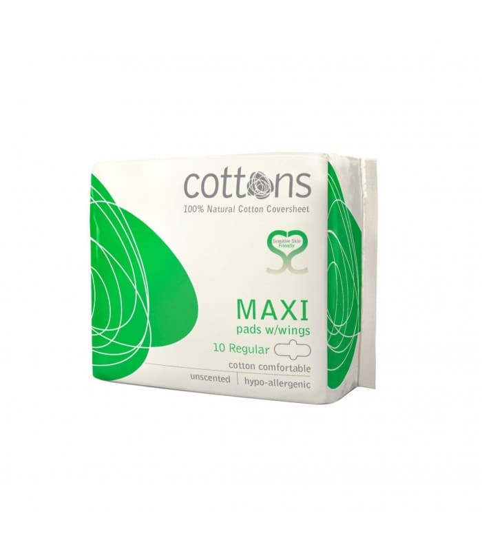 Compresas Higienicas Femeninas Cottons Maternidad 10 U