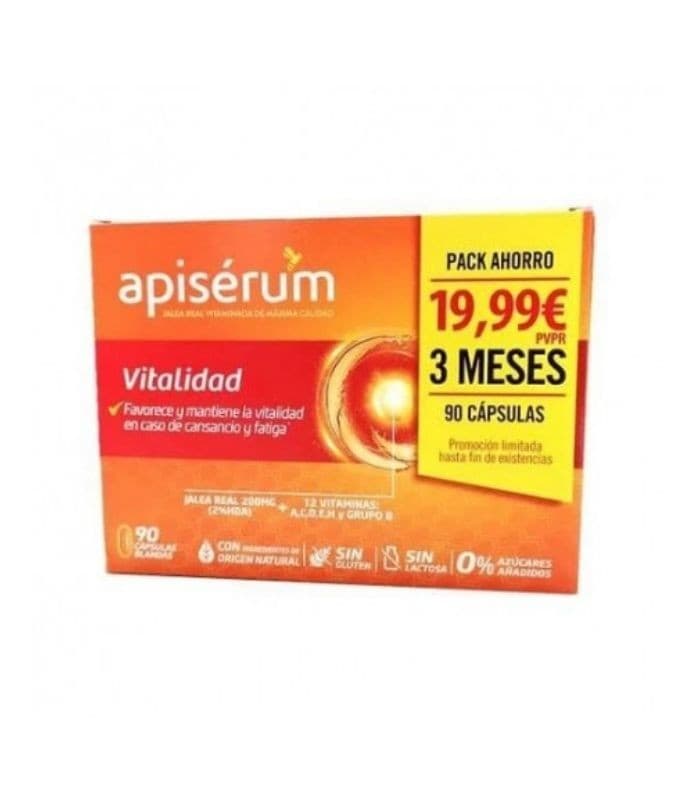 Apiserum Vitalidad 3 Envases 30 Capsulas Blandas Pack Ahorro 3 Meses
