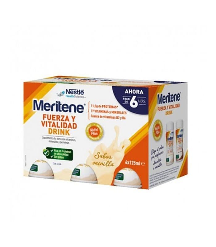 Meritene Drink Pack Vainilla 6 U X 125 ML Fuerza y Vitalidad