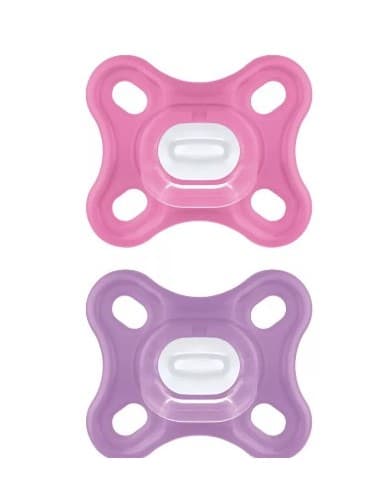 Chupete Silicona Mam Comfort R 0 - 3 Meses Pack Doble Rosa