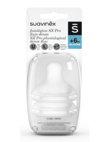 Tetina Silicona Fisiologica Flujo L Suavinex 2 Unidades