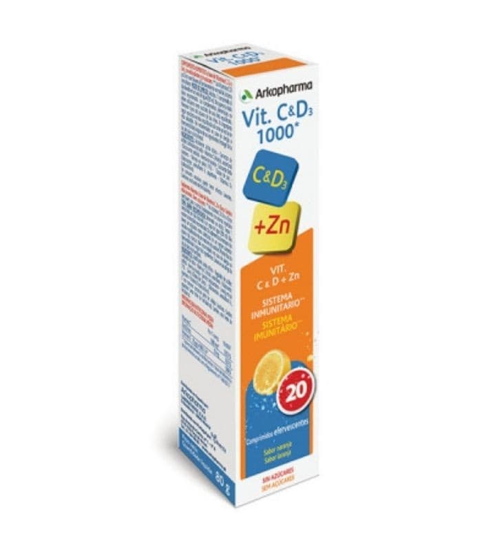 Arkopharma Vitamina C + D3 1000 20 Comprimidos Efervescentes