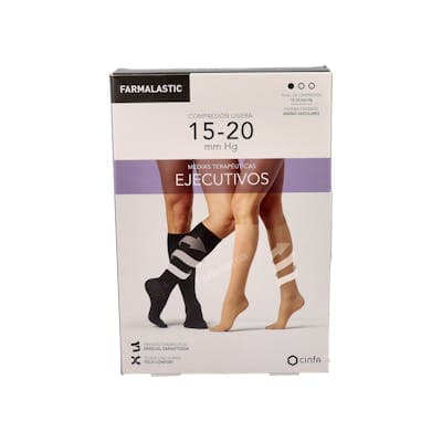 Media Calcetin Ejecutivo Compresion Ligera Farmalastic 1 Unidad Talla M Hombre Color Negro