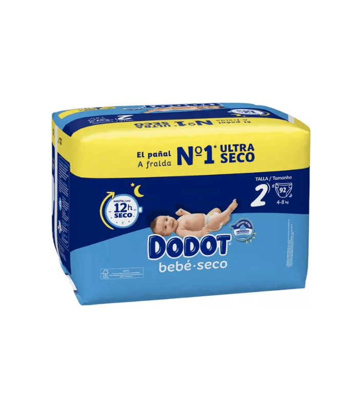 Pañal Infantil Dodot Bebe Seco Value Talla 4 9-14 KG 58 Unidades Pack