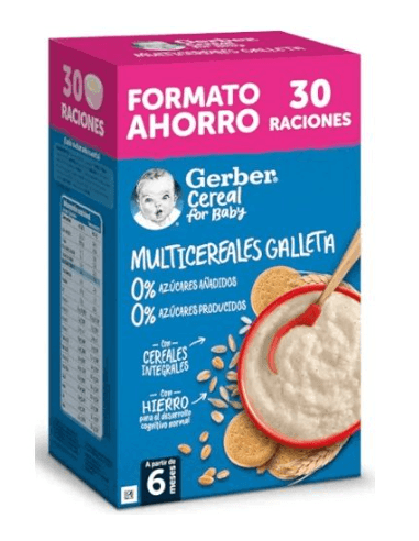 Gerber Multicereales Galleta 0% 0% Azucares 2 Estuches 270 G Duplo