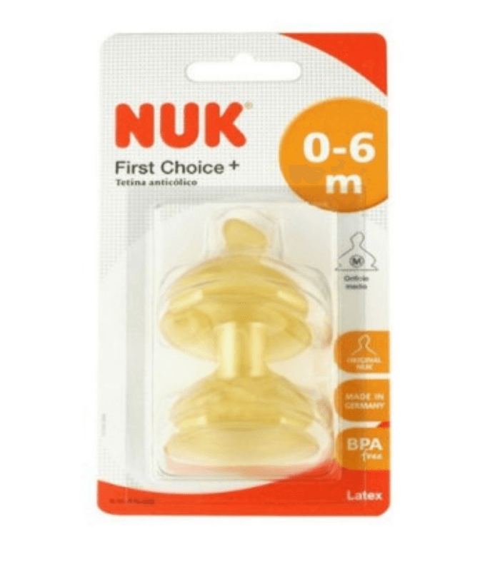 Tetina Latex Anticolico Leche Nuk First Choice Talla 1 M 2 Unidades