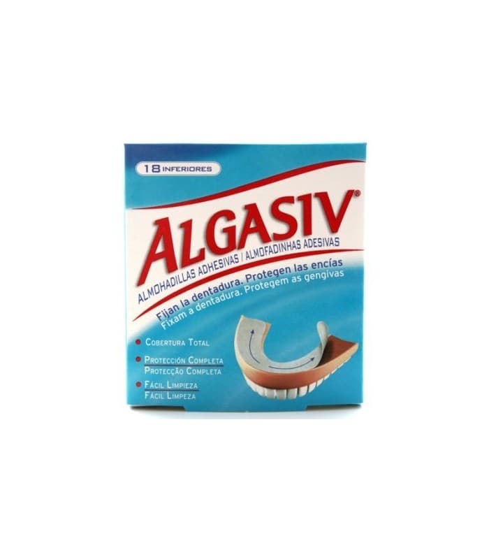 Algasiv Almohadillas Adhesivas Dentadura Inferior 18 Unidades