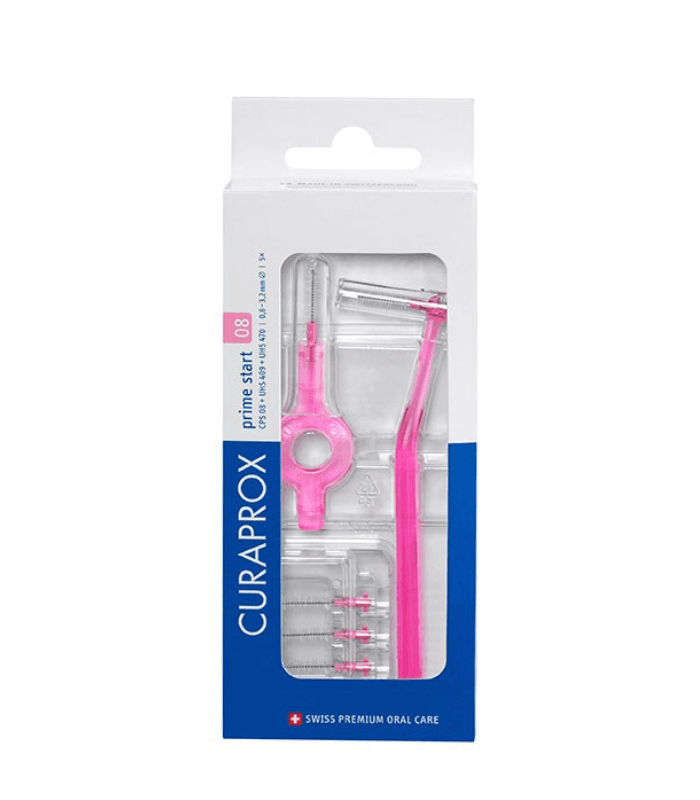 Cepillo Espacio Interdental Curaprox Cps Inicial 08 Mm Fine 5 Unidades Color Pink