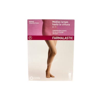 Medias E.t. Cintura Compresion Fuerte Farmalastic Talla Grande