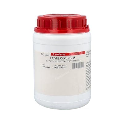 Capsula Gelat Acofar N 0 Roja 500